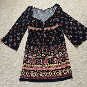 Muse for Boston Proper Black, pink and other color dress. Size 10